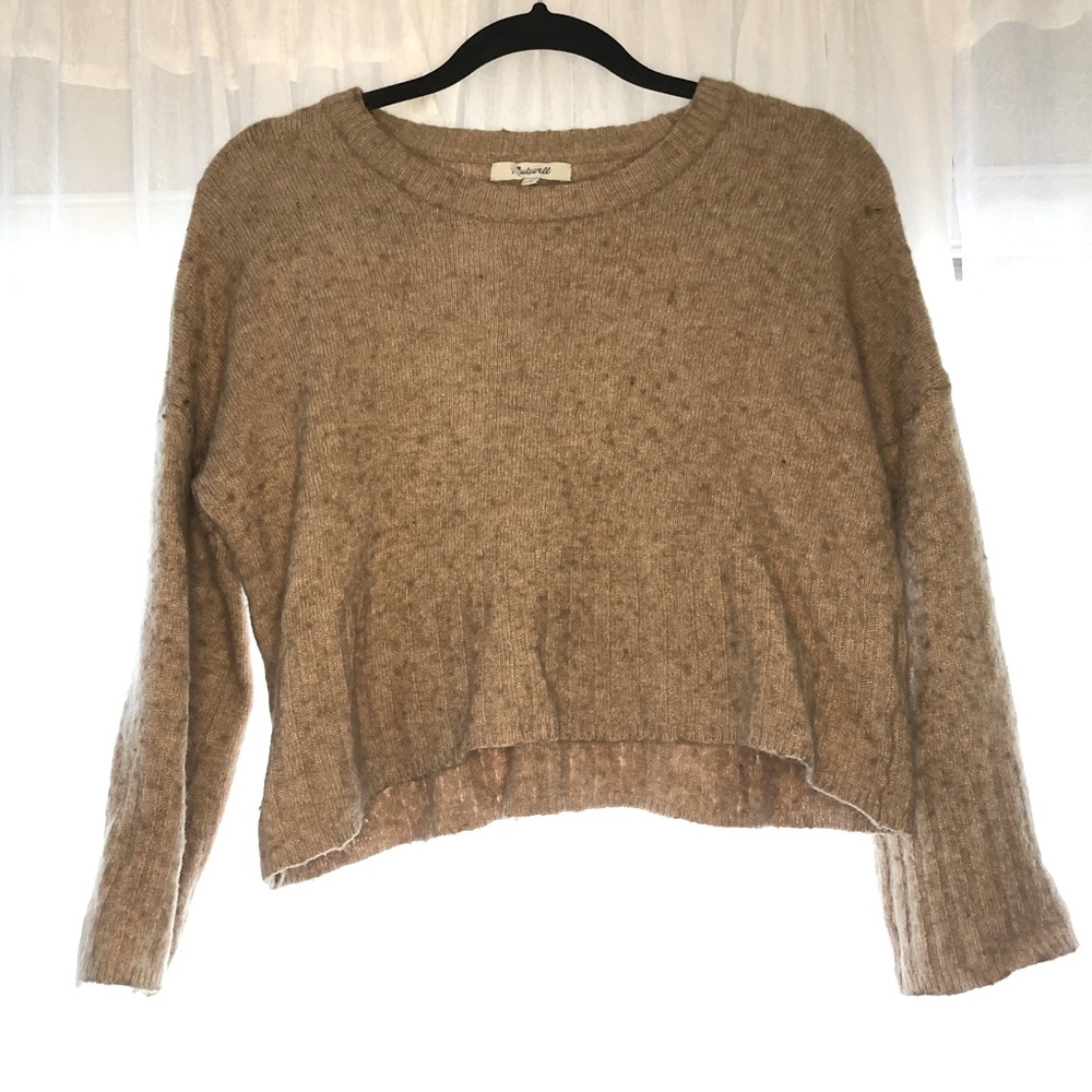 Madewell Cropped Tan Sweater